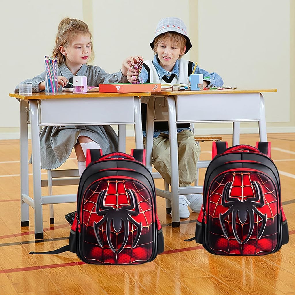 PALAY School Kids Backpack 3D Cartoon Spider Print Hard Shell Backpack Lightweight School Backpack Padded Shoulder Strap And Lift Handle Waterproof School Backpack School Gift for Kids 6-10 Years Old PALAY School Kids Backpack 3D Cartoon Spider Print Hard Shell Backpack Lightweight School Backpack Padded Shoulder Strap And Lift Handle Waterproof School Backpack School Gift for Kids 6-10 Years Old